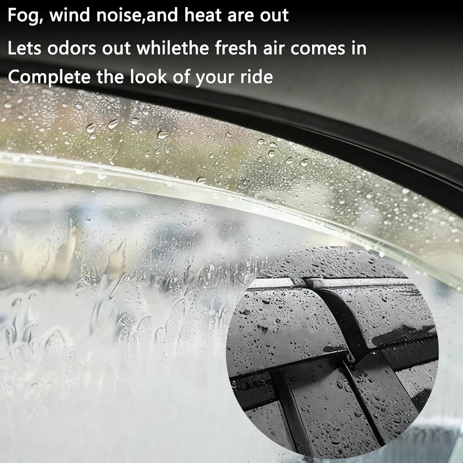 Window Visors Rain Guards for 2020-2025 Nissan Sentra, Out-Channel Window Vent Wind Deflectors Visors Shades for 20-25 Sentra ﻿ (Smoky Color)