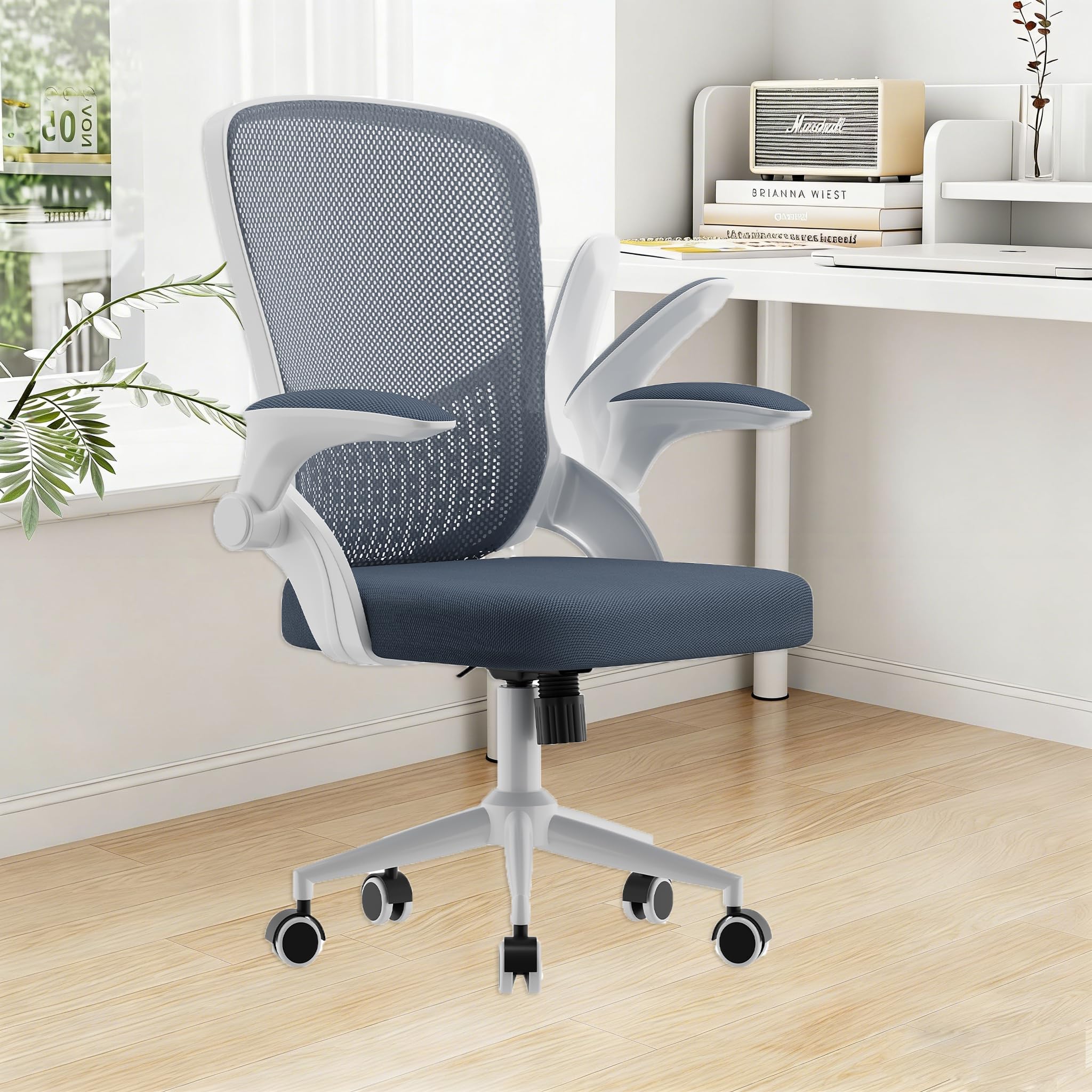 naspaluro Ergonomischer Bürostuhl mit 90° Klappbaren Armlehnen