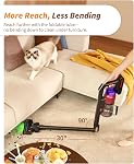 ElecKeys 650W Cordless Vacuum Cleaner for Pet Hair & Hardwood Floors, 55kPa Lightweight Vacuum Cleaners with 65 Mins Runtime, Quiet Stick Vac,Charging Dock, Self-Standing, Foldable Tube