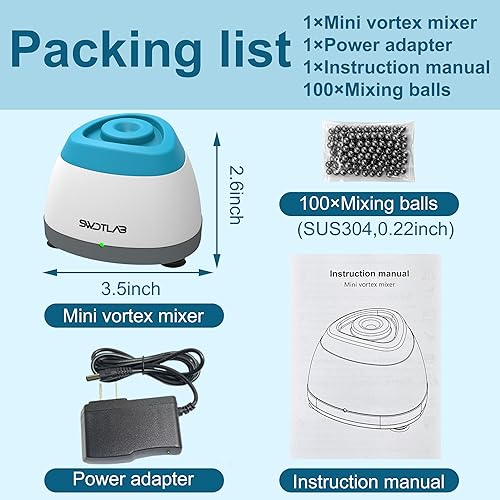 Miniatura 6 de Vortex - Mezclador de 3500 rpm, agitador de esmalte de uñas, agitador de pegamento y mezclador de pintura para esmalte de gel, pinturas acrílicas,