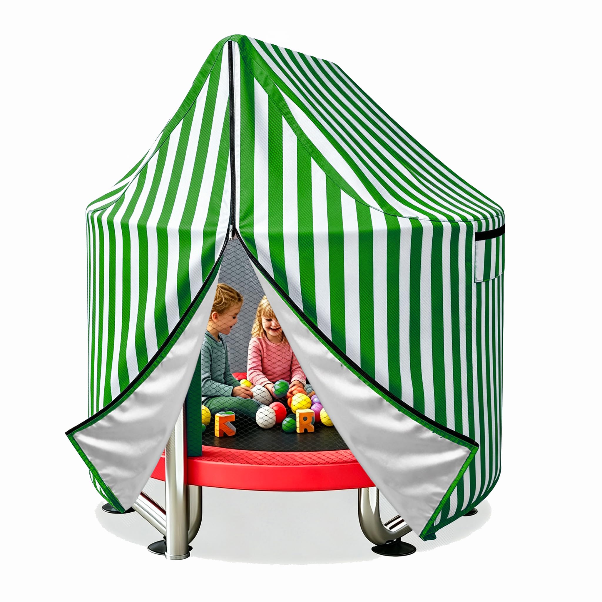 55" Waterproof Mini Trampoline Cover,Slope Design no Standing Water