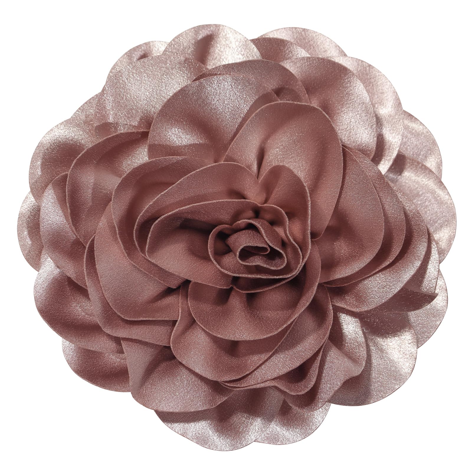 Big Flower Dainty Satin Fabric Rose Flower Brooches Large Rose Flowers Satin Lapel Brooches for Women Wedding Dinner Party Decoration 7.48 Inches