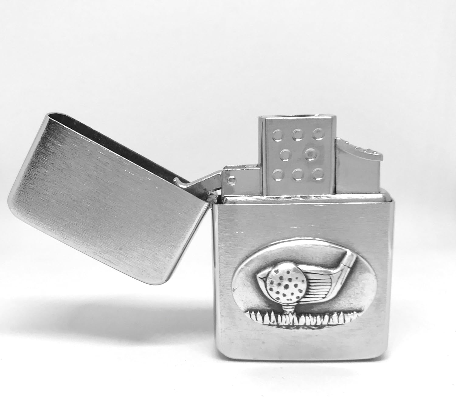 Golf Thunderbird Vector Pocket Lighter Stainless Steel Single Torch Cigar Lighter – Cigar Cutters by Jim