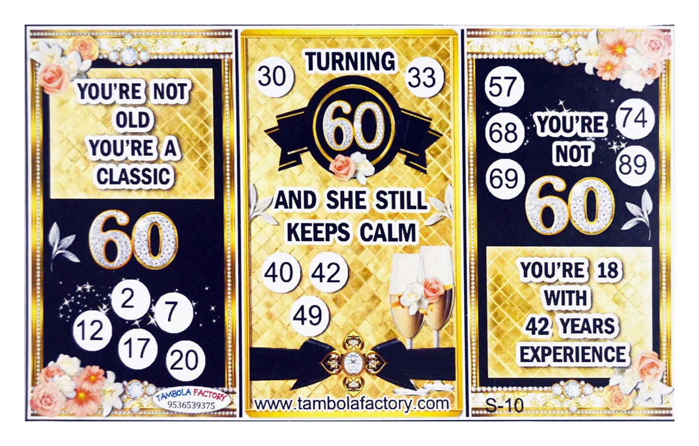 tambola factory 60th birthday party housie tickets pack of 15 amazon in toys games