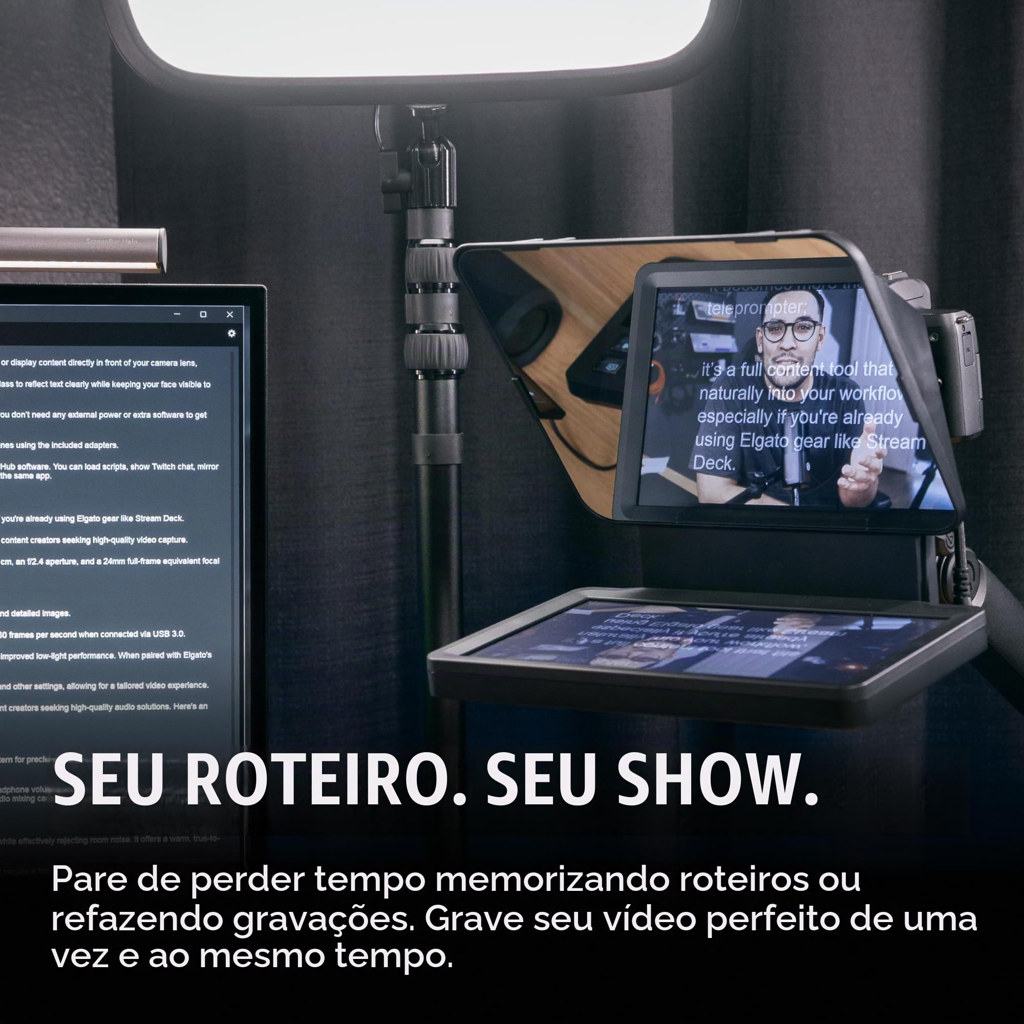 Elgato Prompter – Teleprompter com tela integrada para YouTube