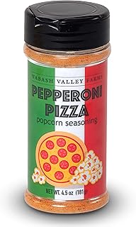 Wabash Valley Farms Pepperoni Pizza Popcorn Seasoning Salt — Pizza Flavoring Salt for Snacks, Gourmet Popped Corn, and Movie Night Treats — Versatile & Easy to Use — 5.5 oz