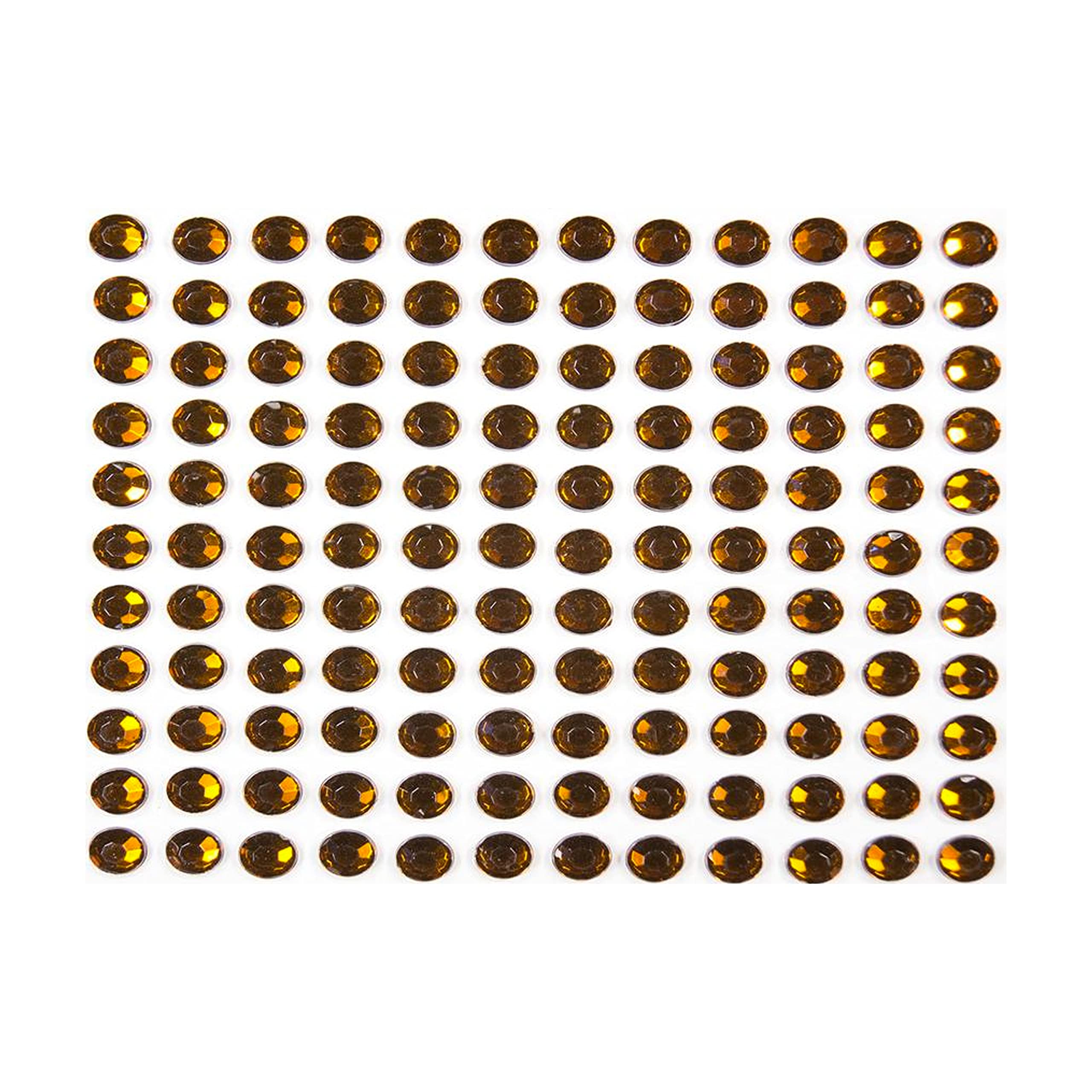 Diamante Crafts 132 x 5mm Brown Diamante Self Adhesive Rhinestone Craft Embellishment Gems - created exclusively