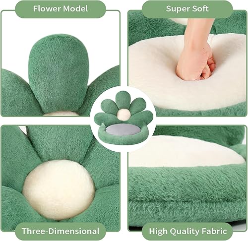 Miniatura 4 de Ditucu Almohada para silla con forma de flor, cojín de asiento lindo de 21 pulgadas, cómodo sofá perezoso, almohadas de suelo, asiento de dormitorio