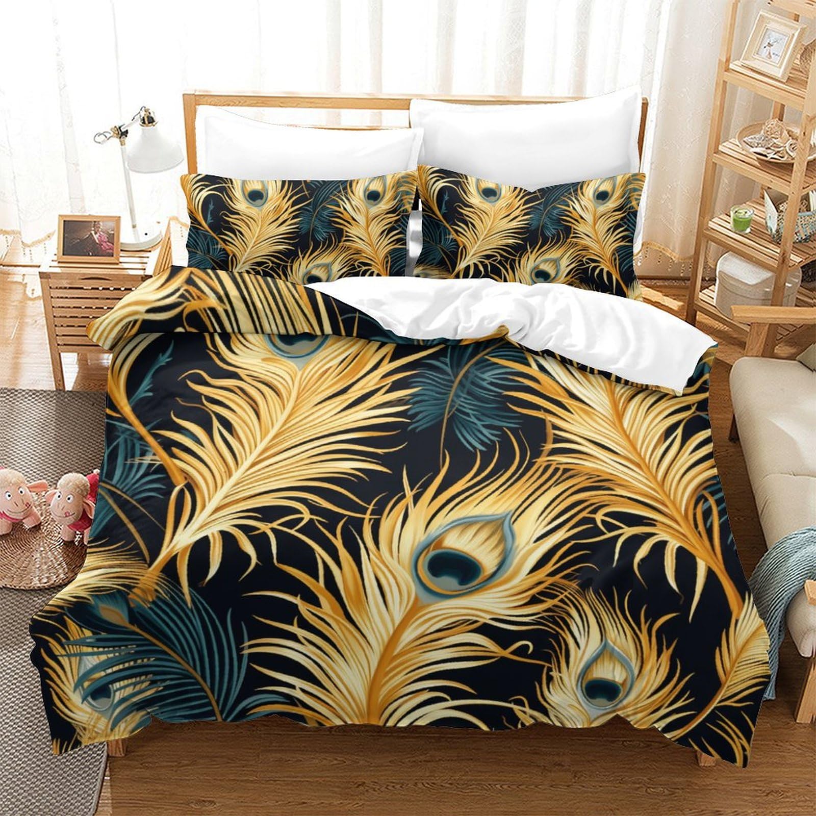 Literie plumes microfibre super douce haut de gamme pour grand lit de luxe 220x240