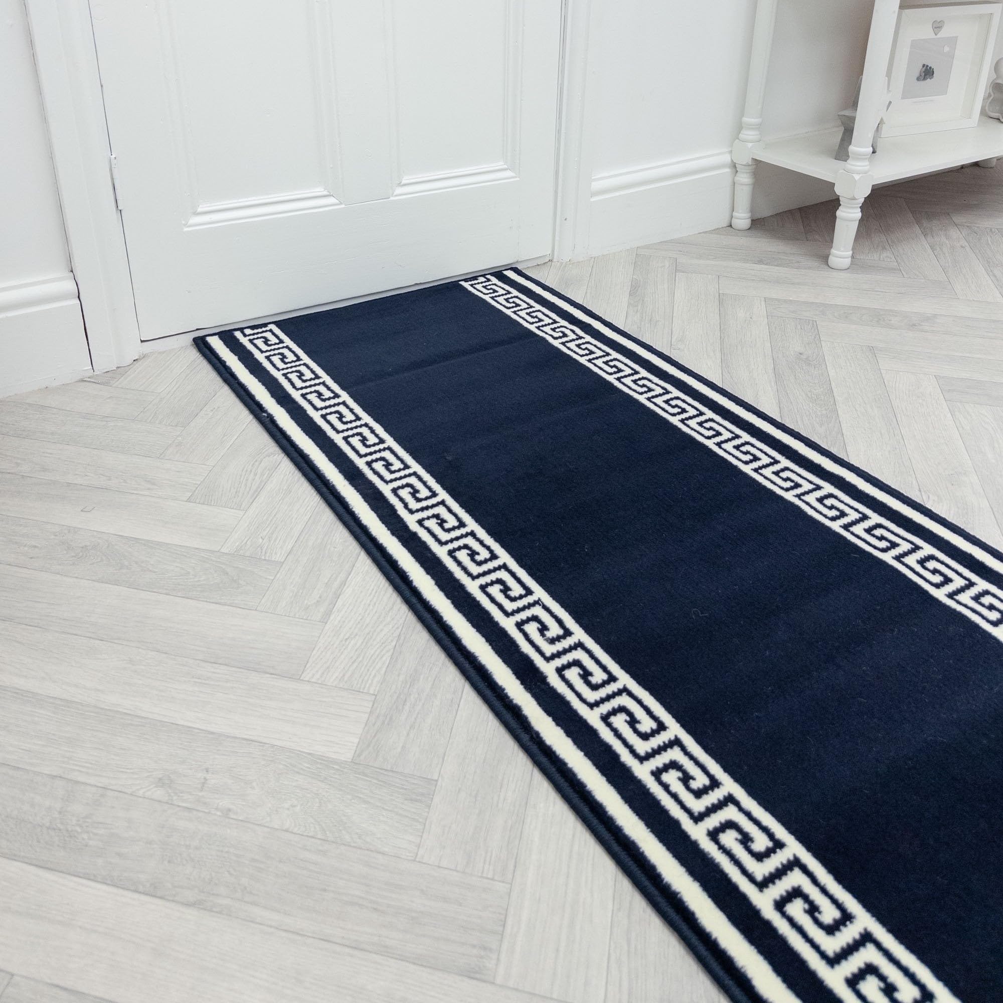 runrug Soft & Luxurious Hallway Runner Rug - Comfortable Carpet for Hall, Kitchen & Corridor - Multiple Sizes - Stain-Resistant, Dirt-Resistant - 100cm x 210cm - 9mm Thick - Key, Blue