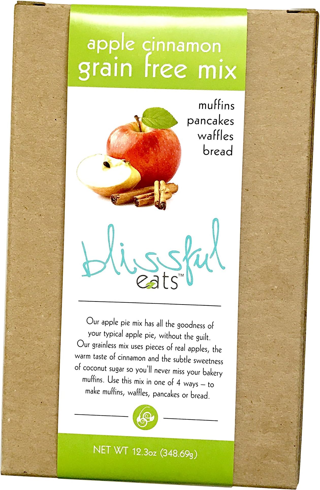 Blissful Eats - Muffins Waffles Pancakes Bread Apple Cinnamon Grain Free Mix - 3 Boxes