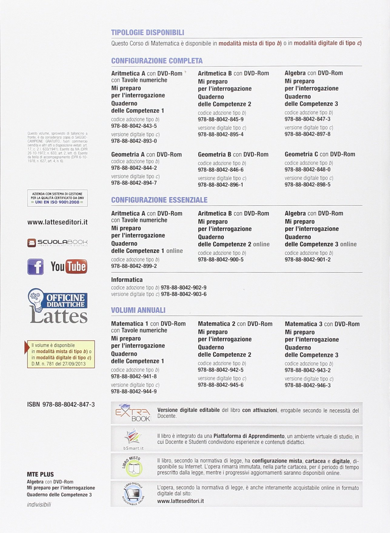 Matematica teoria esercizi. Plus. Per la Scuola media. Con DVD. Con e-book. Con espansione online. Algebra-Mi preparo per interrogazione-Quaderno competenze (Vol. 3)