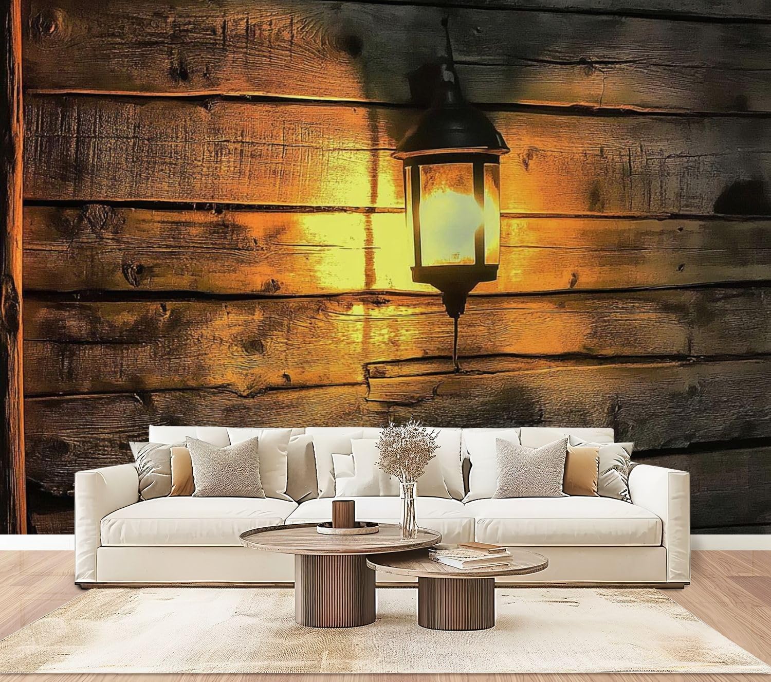 Wall Mural Peel & Stick Tooled Leather Classic Western Floral Self-Adhesive Wallpaper Removable Wall Decal Wall Sticker Home Decor for Living Room Bedroom 69"x98"