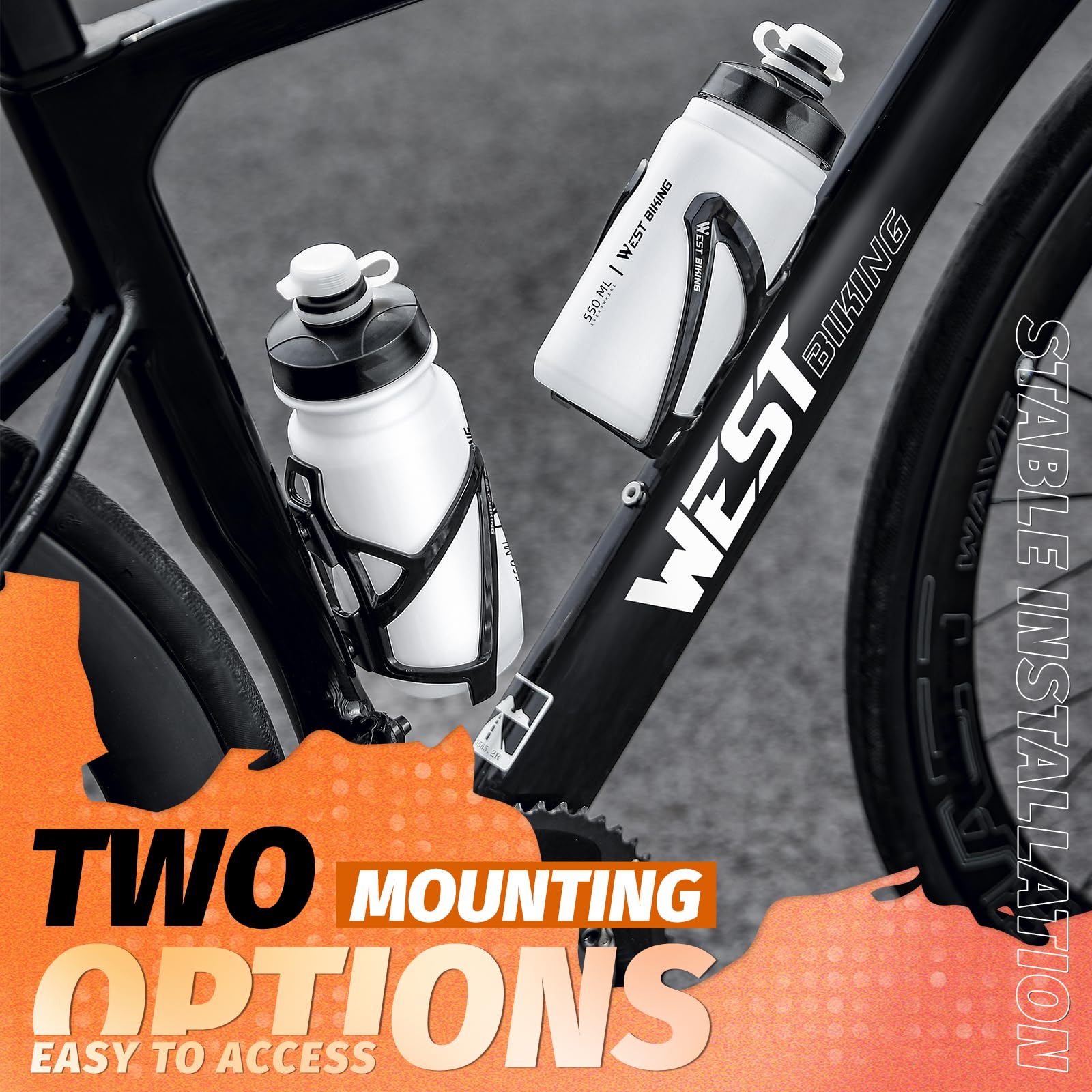 Aazon.co: 2 Pcs Bike Water Bottle Holder, Lightweight Ountain Bike Water Bottles Rack - View #6