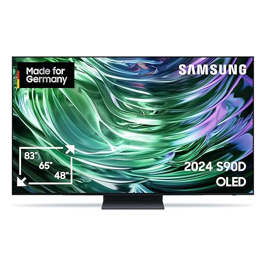 Samsung S90D 4K OLED TV, 54.3 inch NQ AI Gen2 Processor, OLED HDR+, AI 4K Enhancement, 144Hz Gaming Hub, Dolby Atmos Sound, OTS Lite, Knox Security, Smart KI TV [German Version]