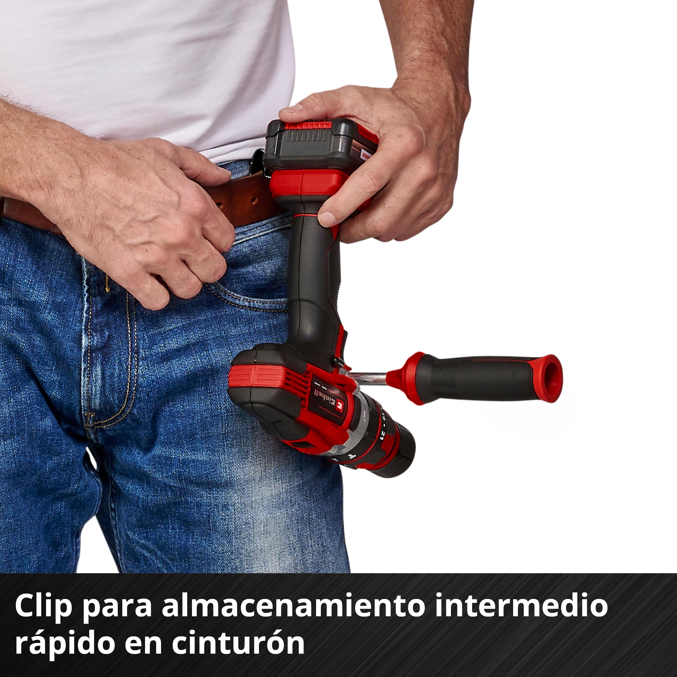 Einhell Taladradora atornilladora a batería TE-CD 18/48 Li-i-Solo Power X-Change (18 V, engranaje de 2 velocidades, función de taladrado de percusión incluida, electrónica de velocidad, sin batería)