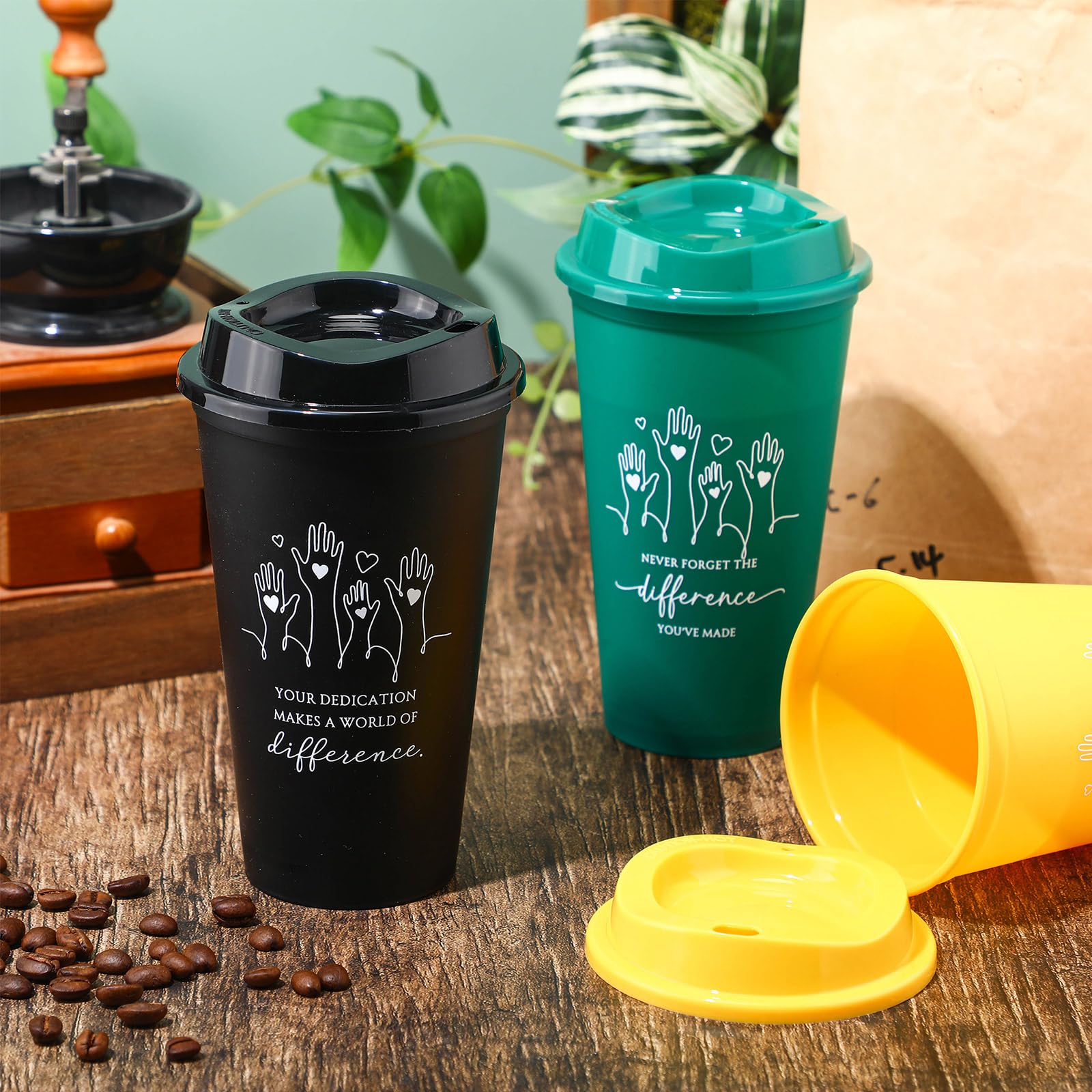 Inspirational Quote Tumblers Skylety 30-Pack Thank You Coffee Tumblers  16  Oz Plastic Cups With Lids & Inspirational Quotes  For Gifts, Parties,  Events Sustainable Drinkware Gifts