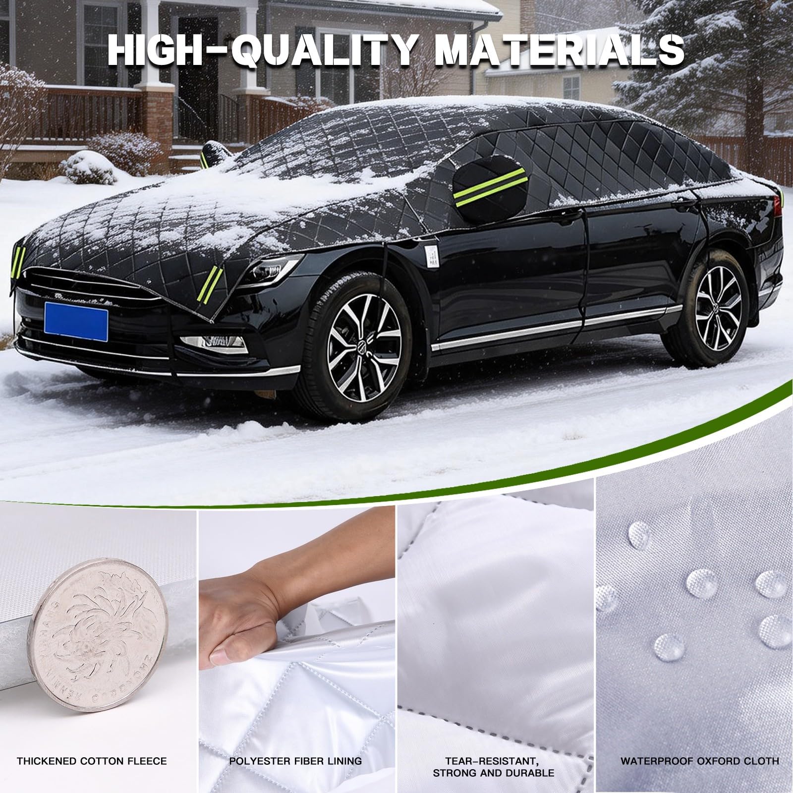 Copriauto Antigrandine per Jeep Compass 2017-2026,Telo Copriauto Antigrandine Mezza Copertura per Auto Imbottita Anti Grandine,Impermeabile Protezione rf7g