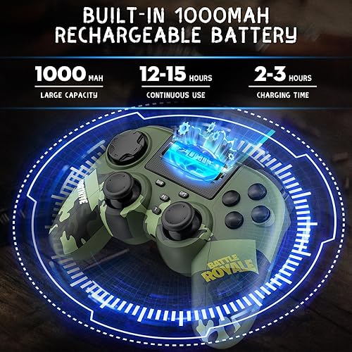 Miniatura 7 de Wireless PS4 Controller, Custom Playstation 4 Gamepad for Kids Compatible with PS4PS4 SlimPS4 ProPCSteam with Upgraded Analog Sticks6-Axis Motion