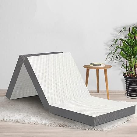 Greaton, 3-Inch Gel Memory Foam Portable Tri-fold Mattress, 75" X 25"