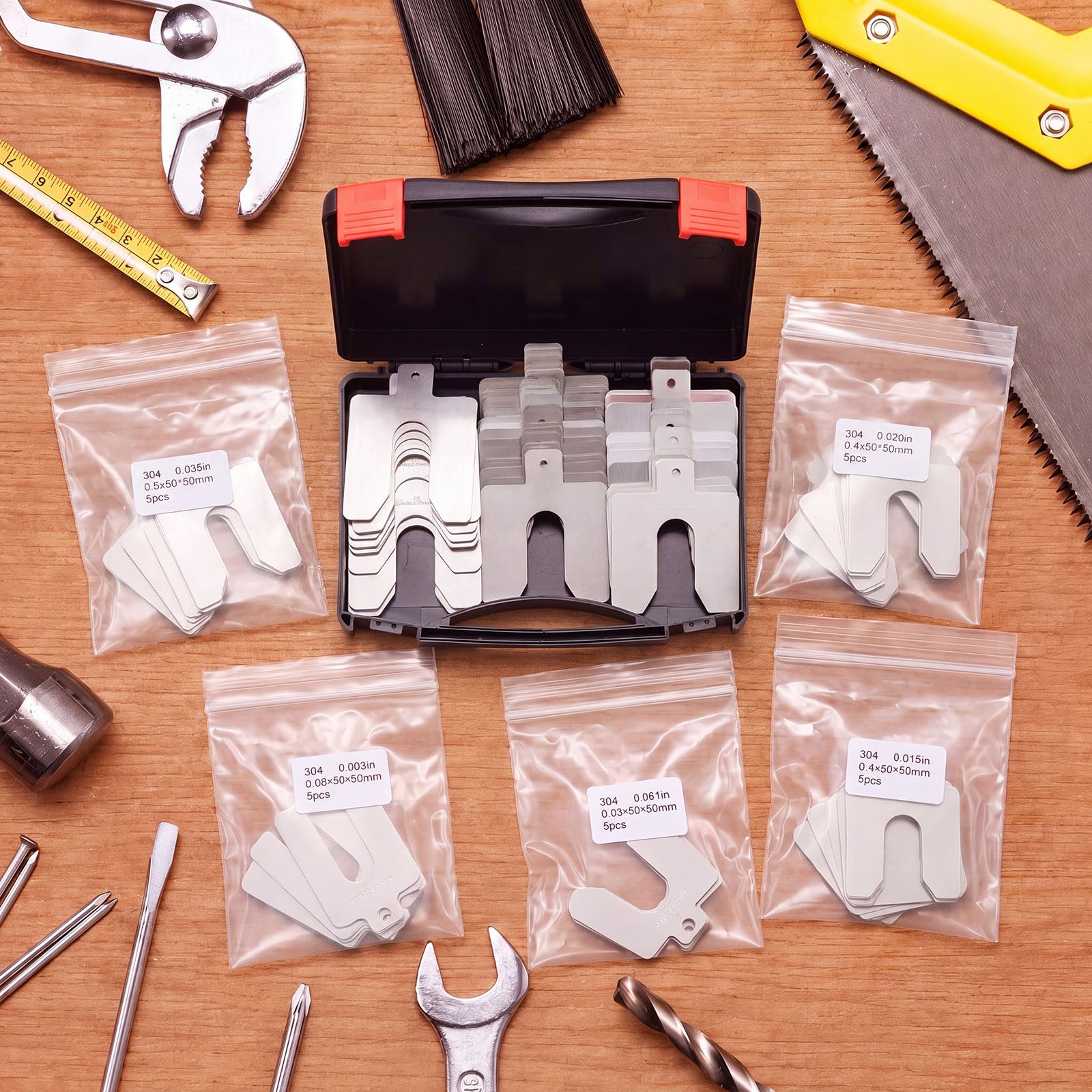 Stainless Steel Shims Kit - 40 Pcs -3