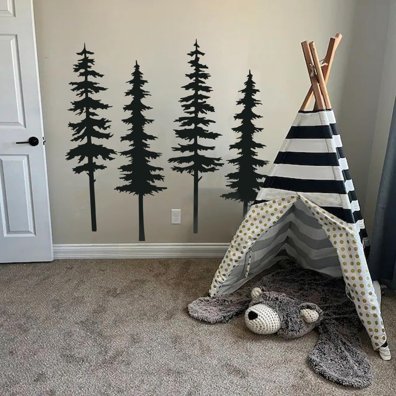 Große Schablonen zum Malen auf Holzzaun, riesige Wandschablonen, wiederverwendbare Vorlagen für Garten, Zaun, Fenster, Wand, Möbel, Wandbild (Kiefer)
