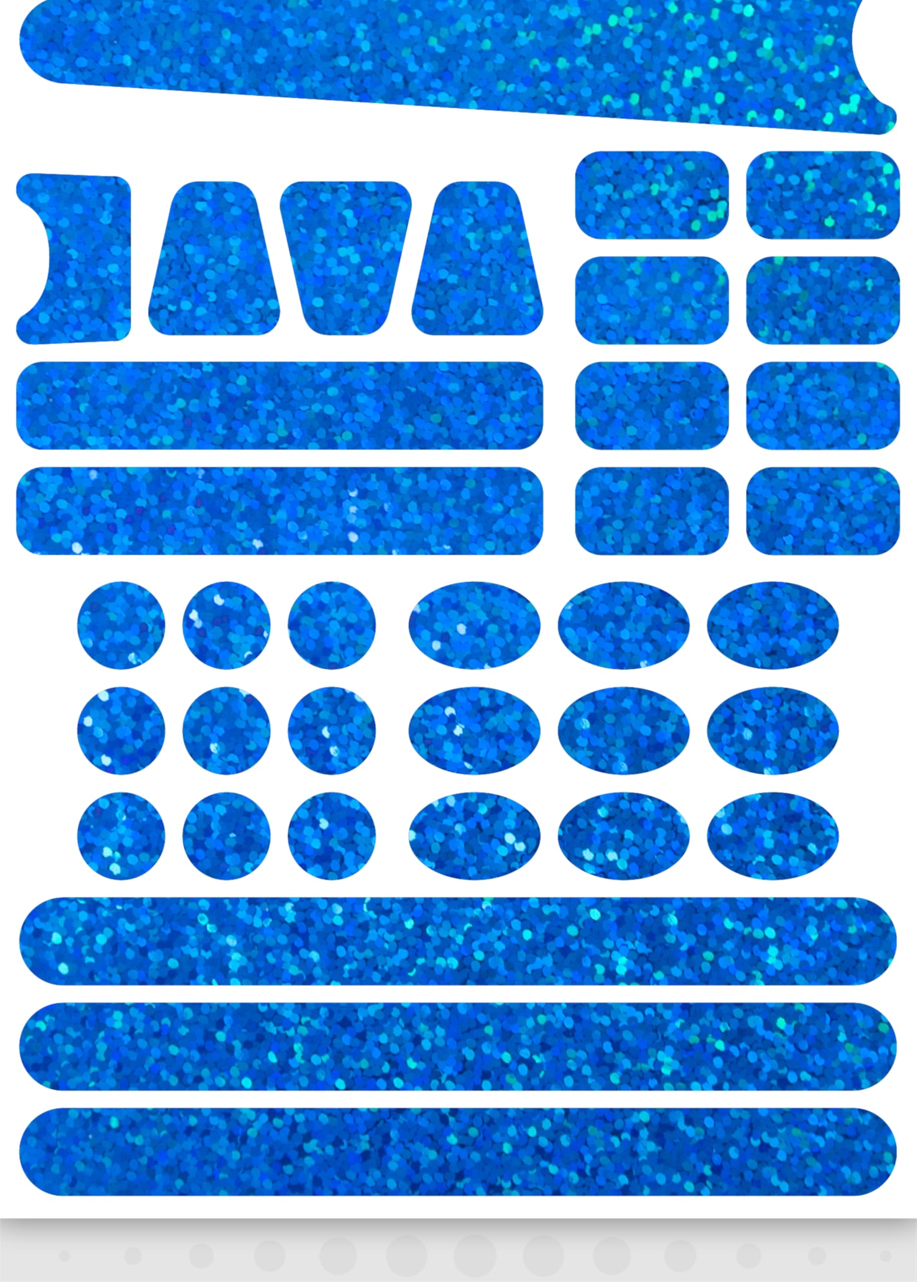 Landing Designs Blue Glitter Bicycle Sticker Frame Protection Kit For Mountain Bike And Road Cycle Please Check Sizes Below Before Buying