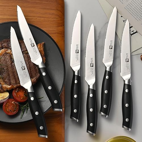 Miniatura 8 de Klaus Meyer Stahl - Juego de 19 cuchillos de acero alemán exclusivo de alto carbono (negro)