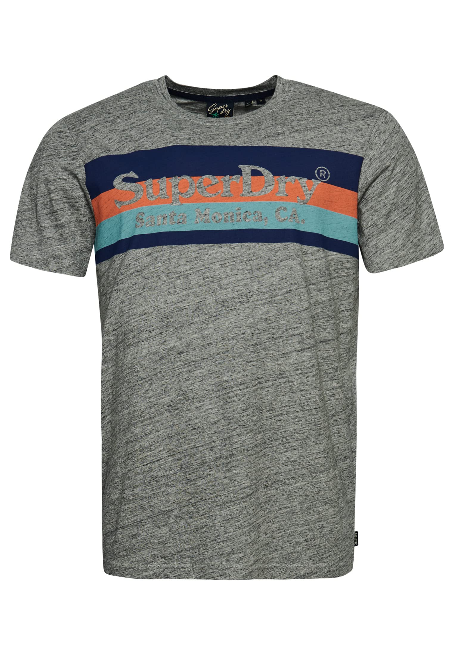 Superdry Men's Athletic Grey Marl Vintage Venue Tee Shirt For S