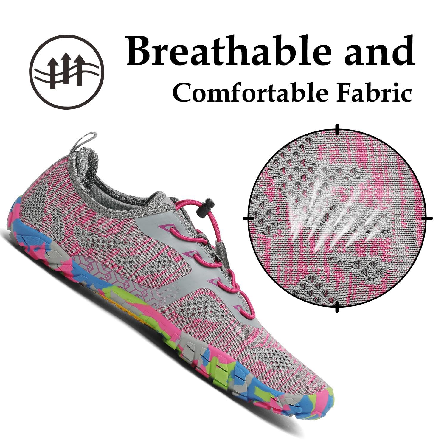 SAGUARO Scarpe Barefoot Minimaliste Uomo Donna - Scarpe Scogli Leggere Traspiranti Antiscivolo - con Padelle Larghe e Zero Gocce