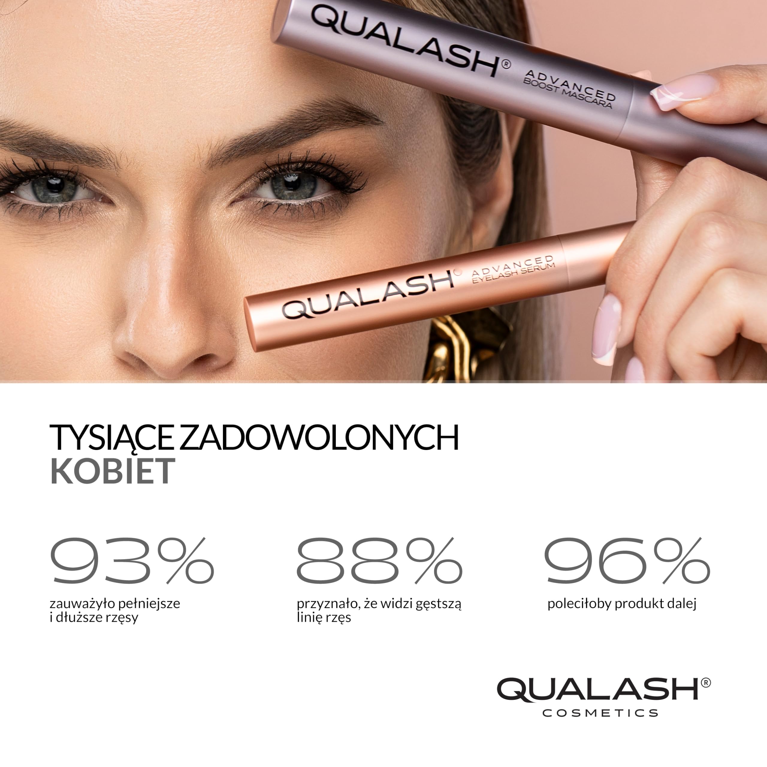 Mascara Waterproof Black & Eyelash Serum – Extra Long Eyelashes – Wegański zestaw 2 w 1 do wzrostu i objętości