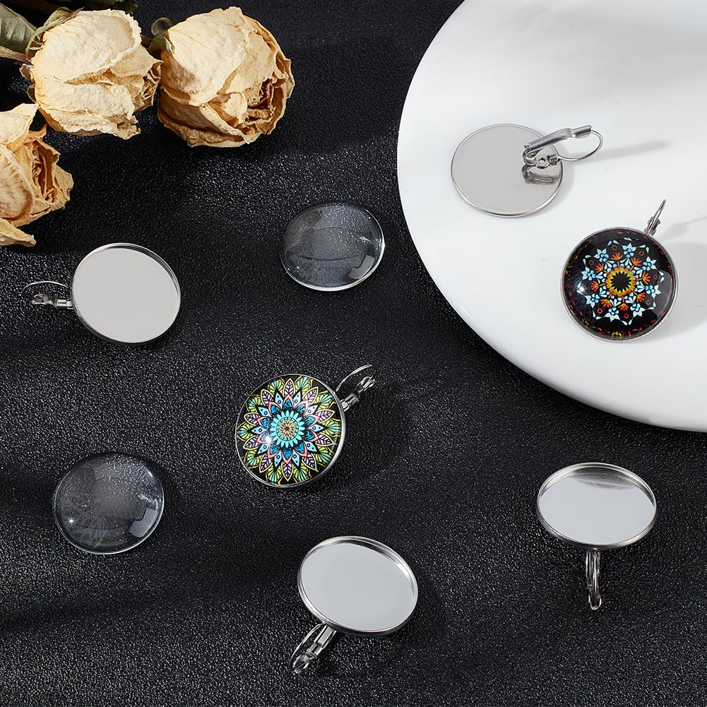 UNICRAFTALE 50 Vasso Portaciondoli In Acciaio Inox 20mm - Impostazioni Cabochon Piatte Per Creazione Gioielli
