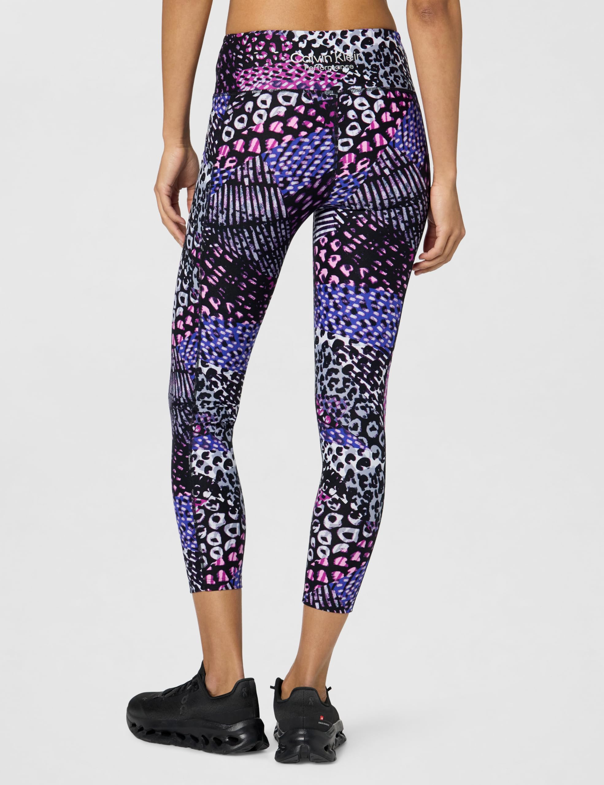 Calvin Klein - Printed High Waisted Leggings with Pockets, Pantaloni Donna