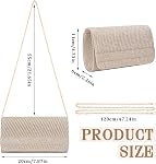 Larcenciel Elegant Evening Purse d'embrayage avec sangle de chaîne pour la fête pour femme, le mariage, le bal, l'événement formel,20x11x6cm
