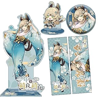 スポンサー広告 - 原神 綺良々 グッズ セット 福袋 4点セット 中国限定 コラボ バッジ アクリルスタンド 誕生日 プレゼント 贈り物