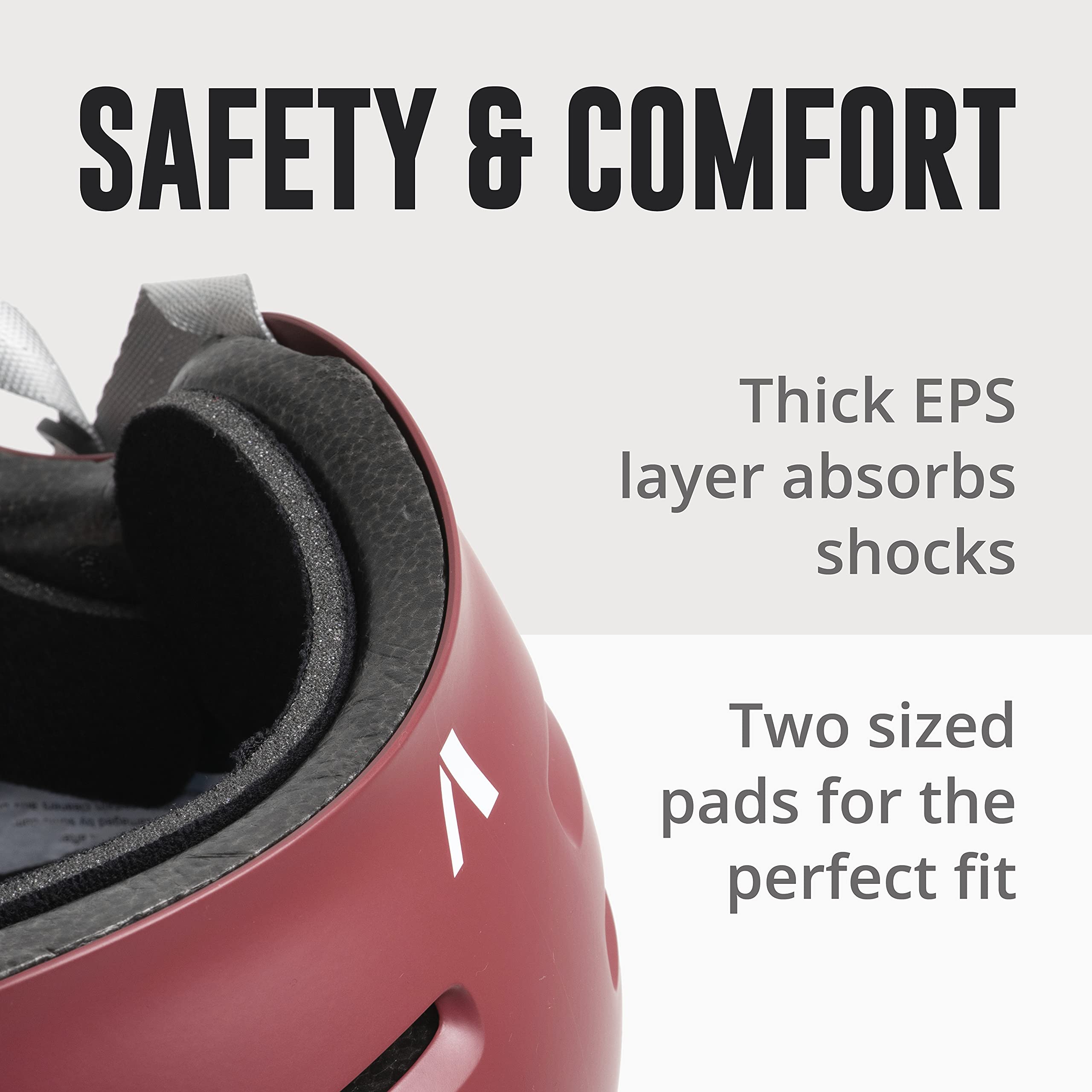 Skateboard Bike Helmet Fits Kids, Youth, Adult Bike