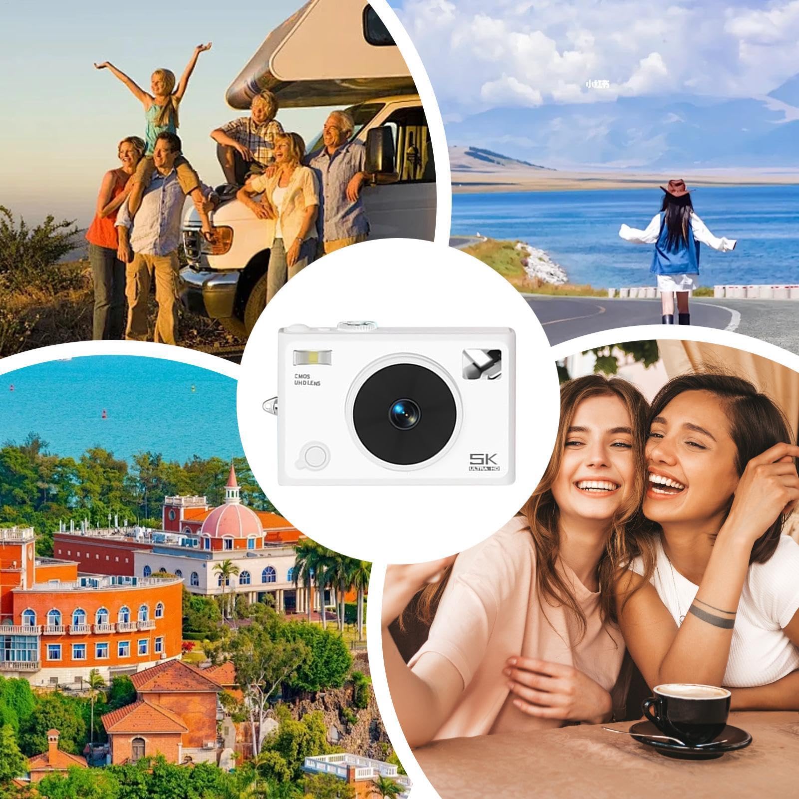 Aparat cyfrowy do fotografii, cyfrowy aparat lustrzany Przenośny aparat | Anti Shake, 72MP, 2,8-calowy ekran IPS, profesjonalne narzędzie do robienia zdjęć do vlogowania, urodziny świąteczne