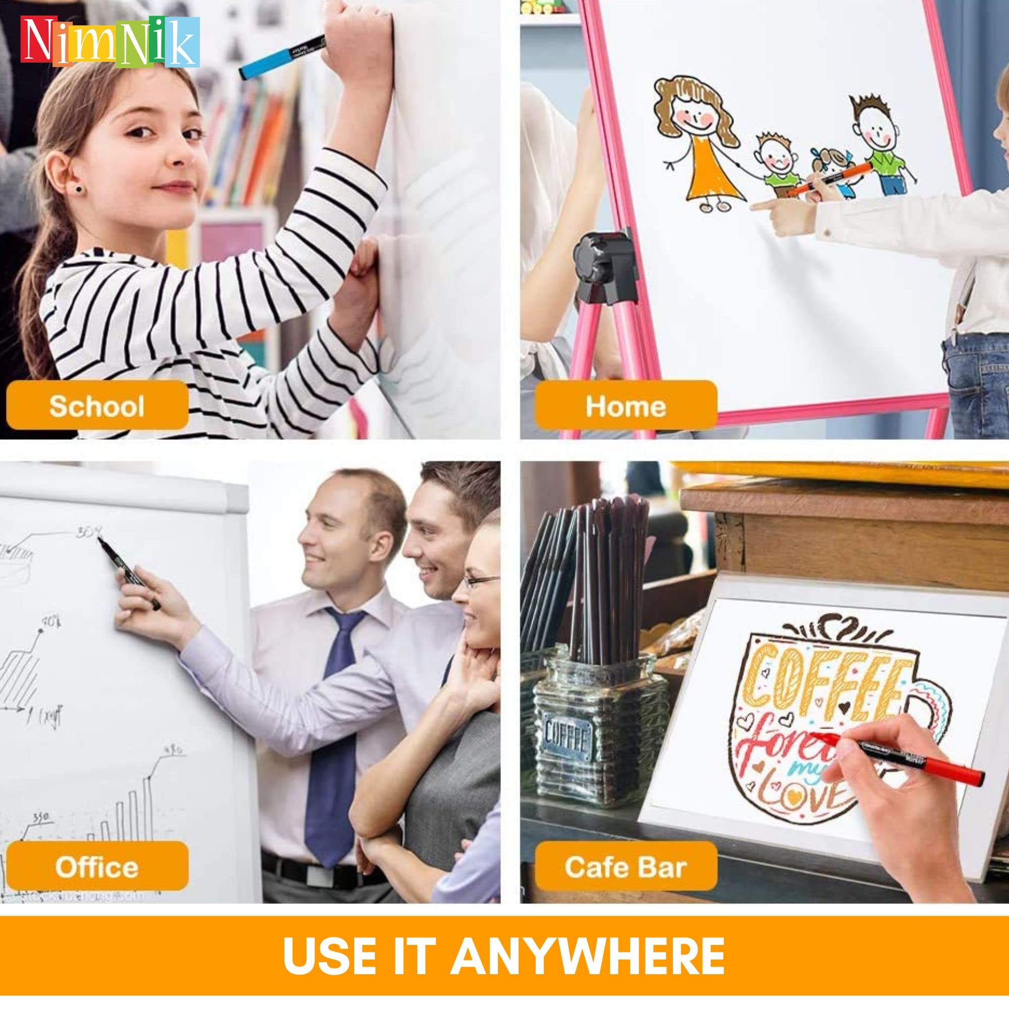 Feutre Tableau Blanc Effacable 12 Magnétique Feutre Ardoise