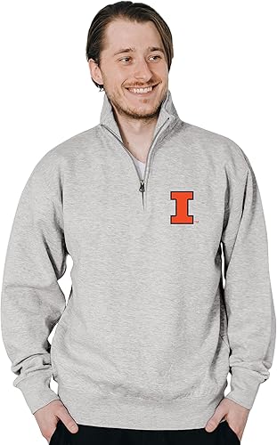 Miniatura 155 de Blue 84 Sudadera con cremallera de un cuarto para hombre de la NCAA Gris