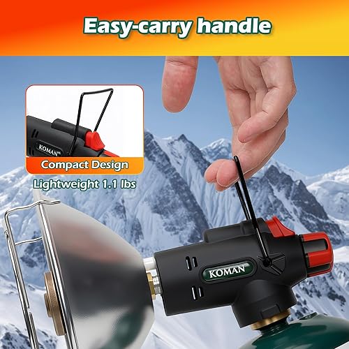 Miniatura 3 de Calentador de propano portátil, calentador de garaje, calentador de patio, calentador de carrito de golf, calentador de campamento, 4100 BTU,