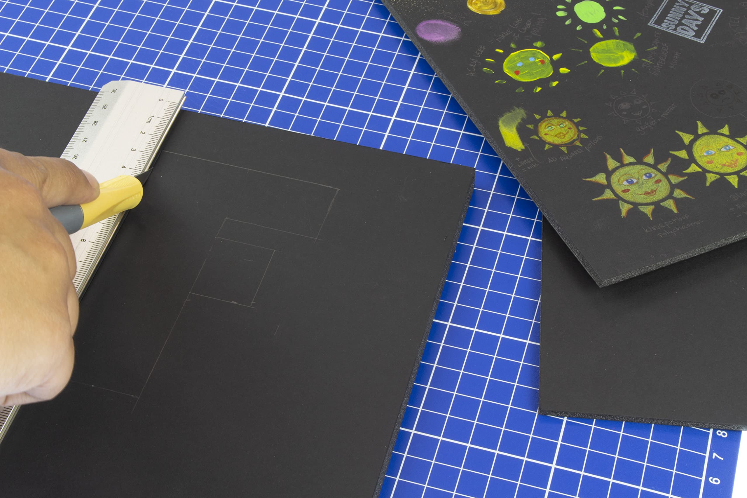 Passe-partout Mousse Plaques De Mousse Blanche A4 10mm - Lot De 10 - Kangaro - Pour Bricolage, Présentation, Modélisme Et Passe-Partout Carton Plume 3mm