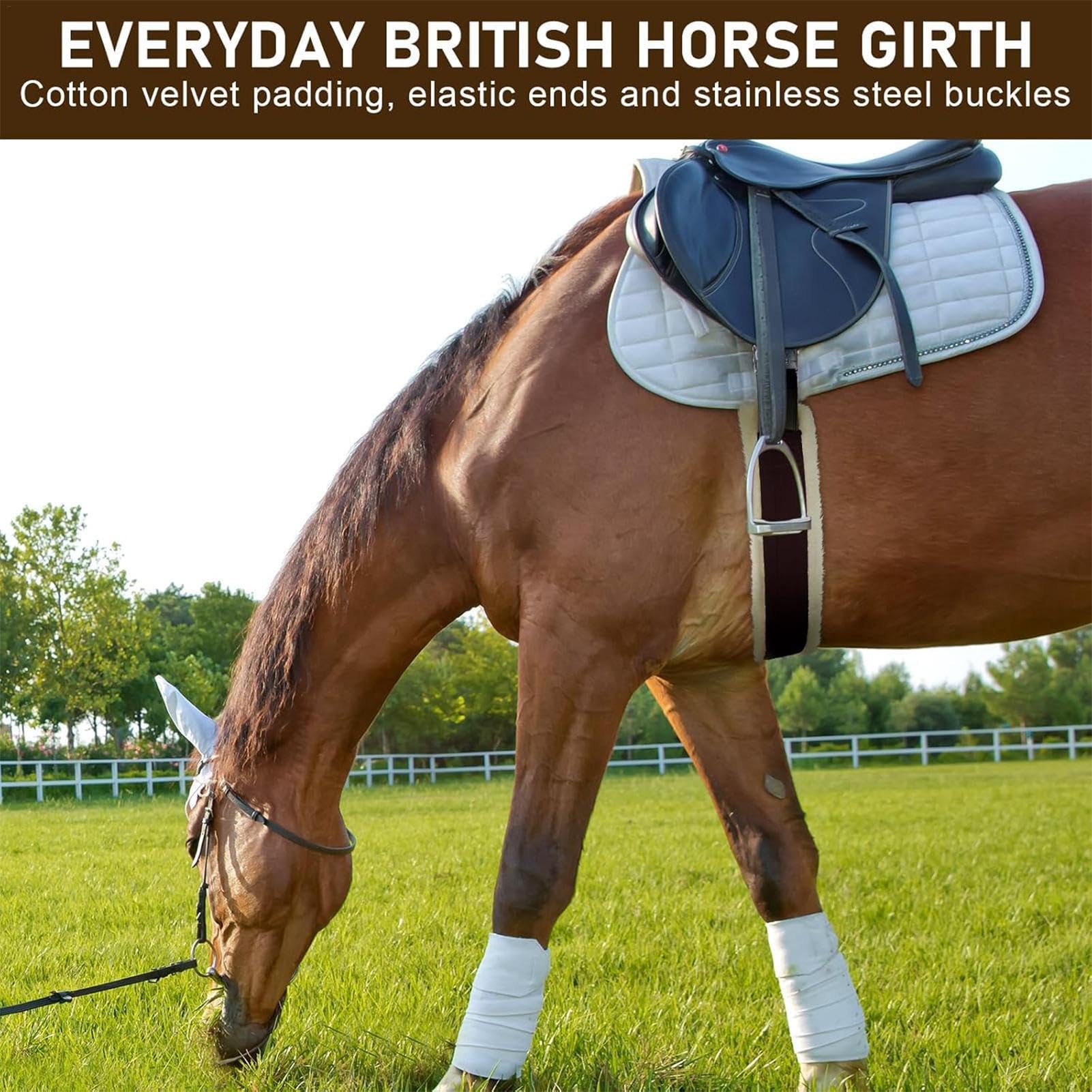 Cintura Western per, Sottopancia inglese per | Cinch elastico per cavallo in pile sottopancia inglese, per sella Western per carichi pesanti Sottopancia per cavallo