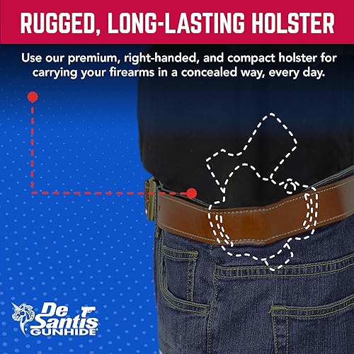 Miniatura 4 de DeSantis Mini funda deslizante para cinturón Glock 17, 19, 22, 23, 26, 27, 31, 32, 33, 36 cuero