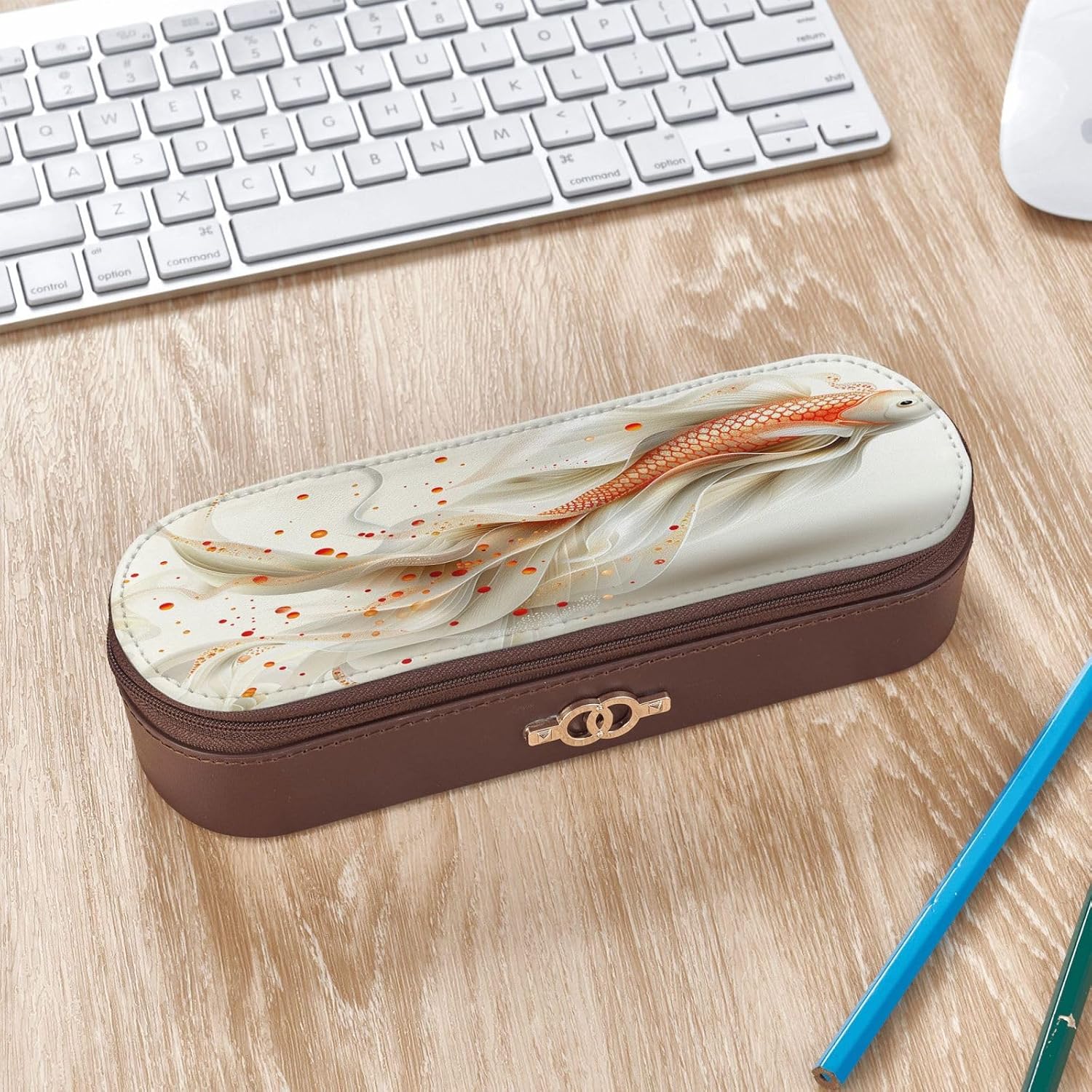 v5hvl2vr Leather Multi Slot Pen Storage Case image 3
