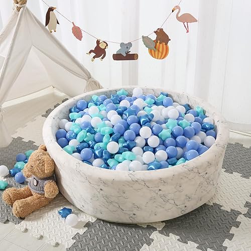 Miniatura 2 de STARBOLO Pelotas para hogueras  100 unidades  4 colores  Pelotas de juguete de plástico a prueba de aplastamiento para niños, bolas de océano de oso