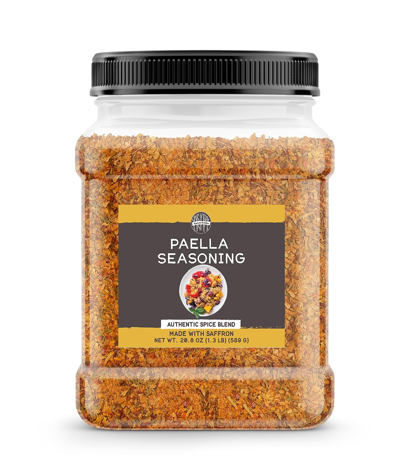 Birch & Meadow Paella Seasoning, 1.3 lb, Authentic Spanish Spice Blend, Contains Saffron, Paella Valenciana