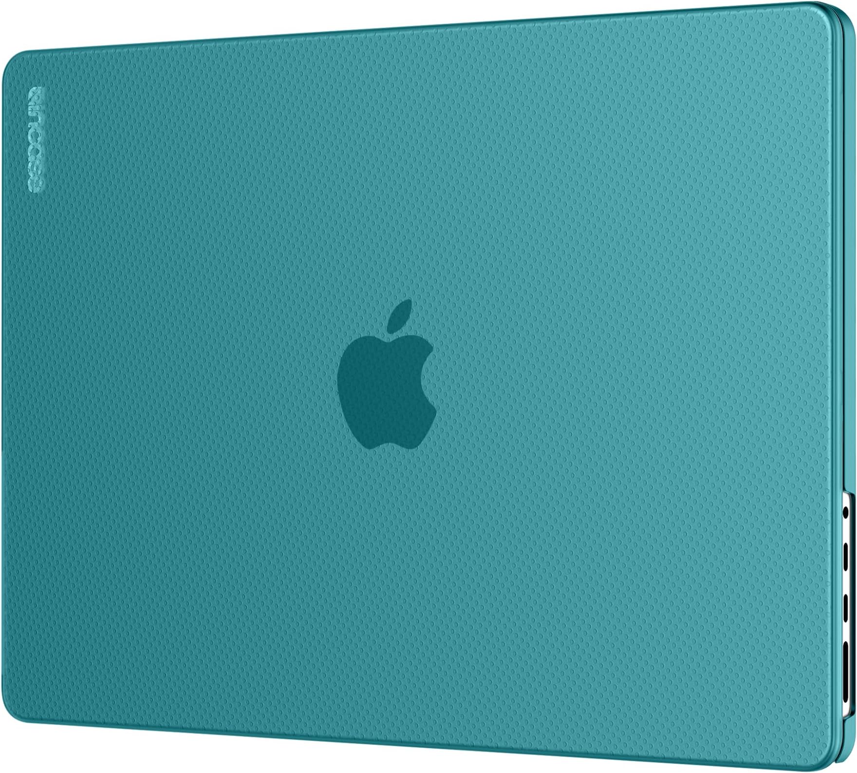Dots Hardshell with Makrolon® - MacBook Pro 14" Case - 2025, 2024, 2023, 2022, 2021, M5, M4, M3, M2, M1 - MacBook Case, Protective Hard Shell, Scratch Resistant, Rubberized Feet - Fountain Blue