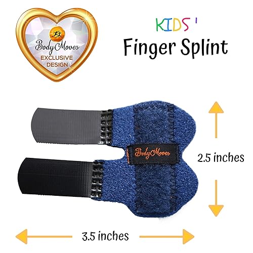 Miniatura 3 de BodyMoves Férula de dedo para adolescentes y pequeño gatillo meñique dedo mazo dedo roto poste operativo estabilizador tenosinovitis (azul