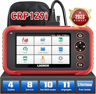LAUNCH CRP129I OBD2 Scanner, 2023 Newest Elite Scan Tool, ENG/ABS/SRS/at System Code Reader with 8 Reset TPMS/Oil/EPB/SAS/BMS/Throttle Reset, Injector Coding, Lifetime Free WiFi Update, Battery Test
