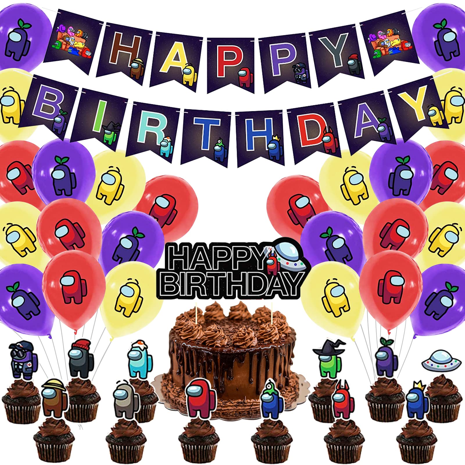 Buy 38PCS Among Us Party Decorations, Among Us Party Supplies Favors